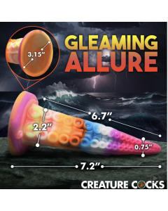 Dildo con tentáculos que brillan en la oscuridad de Luminoctopus - AH444 - Alternate View