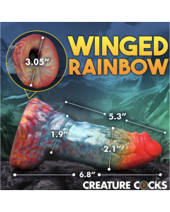  Consolador de silicona vibrador Rainbow Phoenix - AH376 - Alternate View