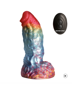  Consolador de silicona vibrador Rainbow Phoenix - AH376