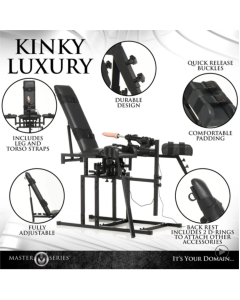 Silla de obediencia con separador de piernas y máquina sexual - AH363 - Alternate View