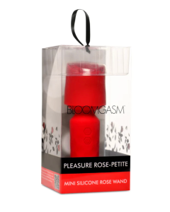 Vibrador Pleasure Rose - Mini varita de silicona rosa - AH339