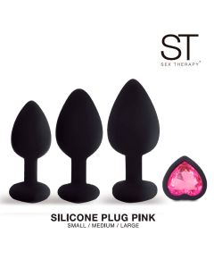 Kit PLug anal de silicona  -  KIT BY17-154 PINK