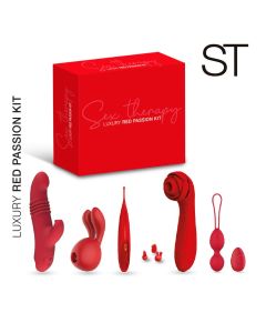 KIT ESTIMULADORES DE CLITORIS LUXURY RED PASSION - ST-KIT-5000